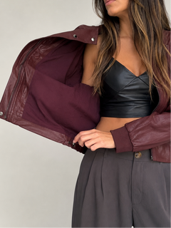 Chaqueta Ecocuero Anuri Burdeo