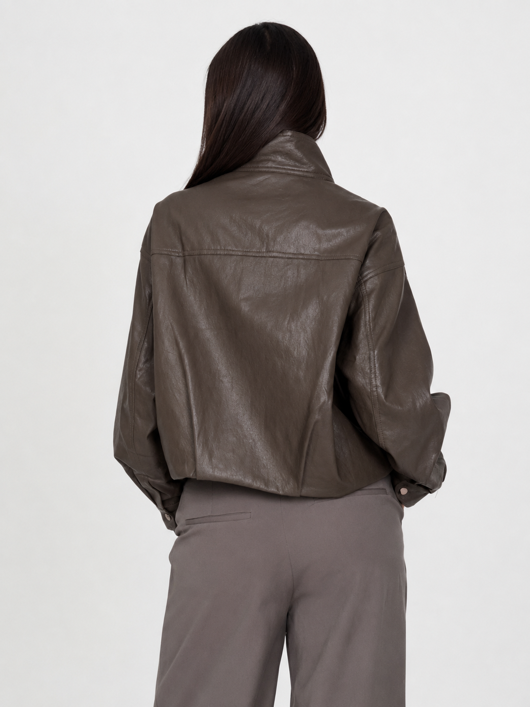 Chaqueta ecocuero Khemet Taupe