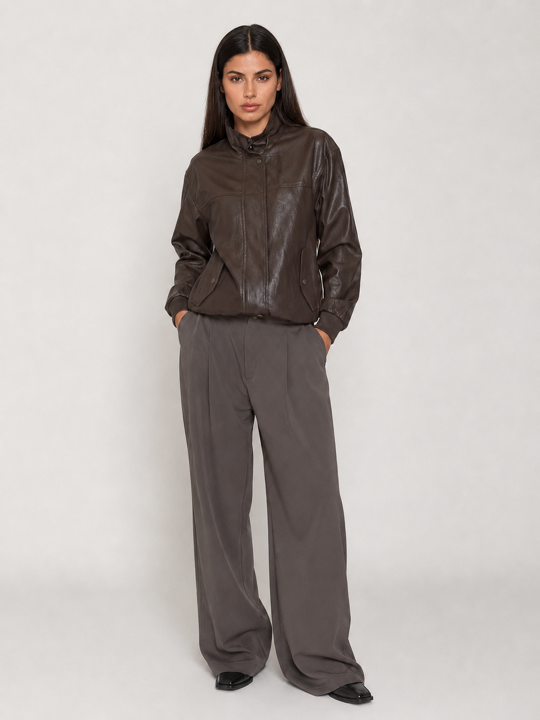 Chaqueta Ecocuero Anuri Chocolate