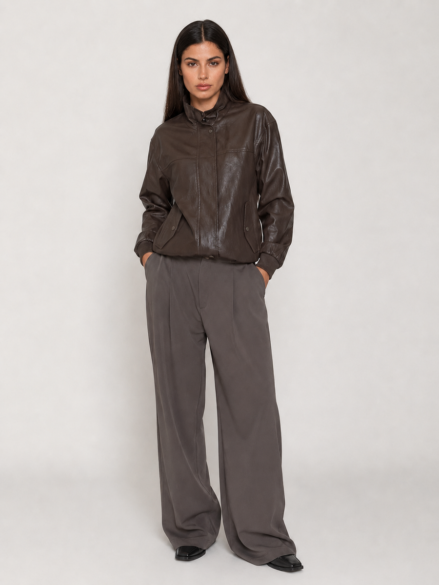 Chaqueta Ecocuero Anuri Chocolate