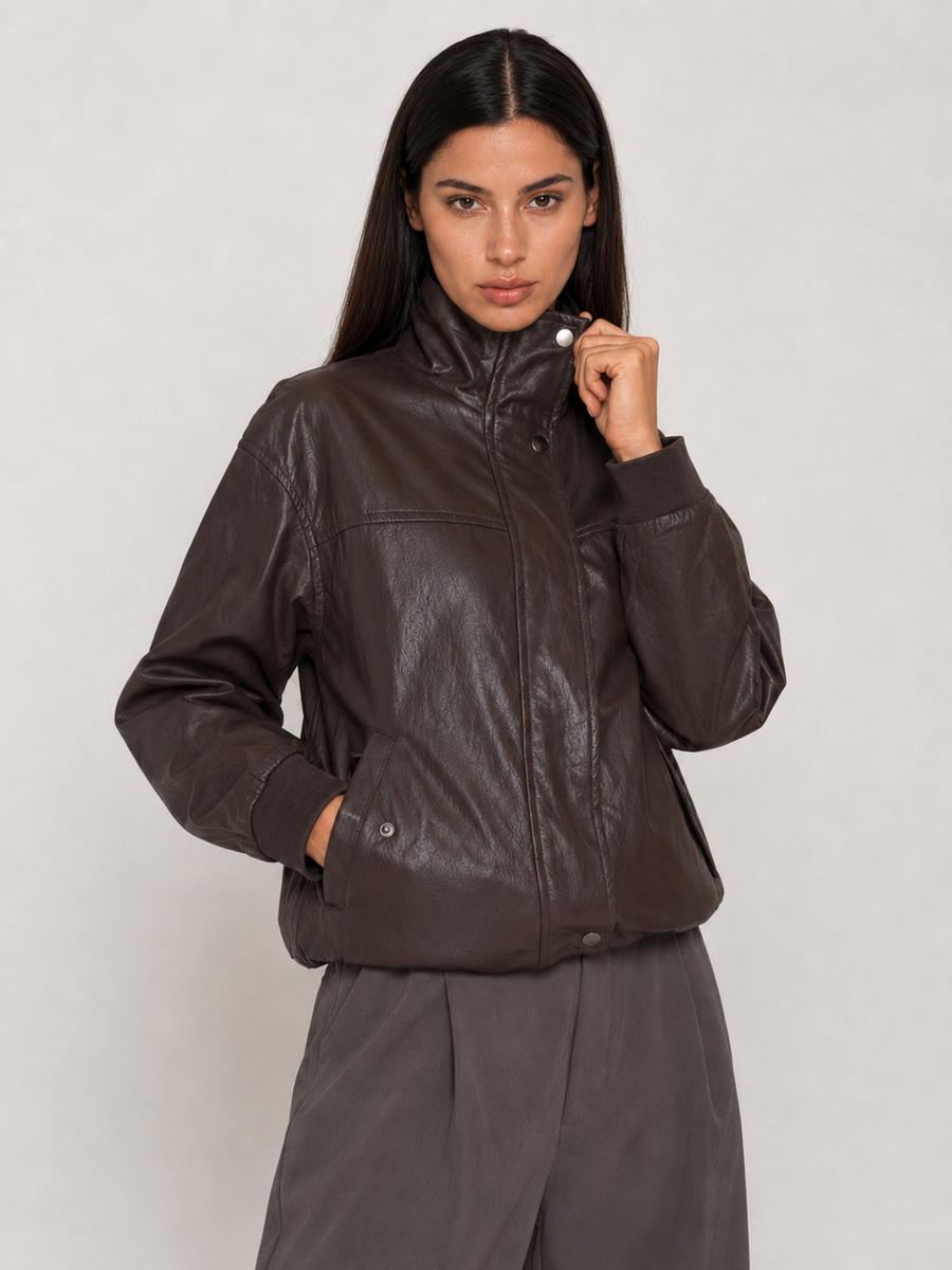 Chaqueta Ecocuero Anuri Chocolate