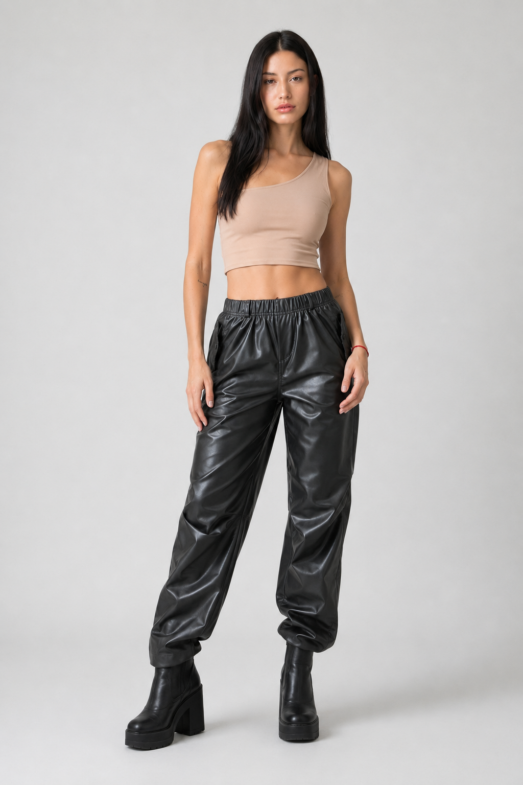 Pantalón Amaris Ecocuero Negro