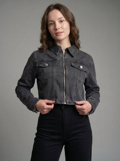 Chaqueta mezclilla Amun gris
