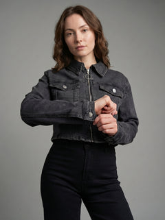 Chaqueta mezclilla Amun gris